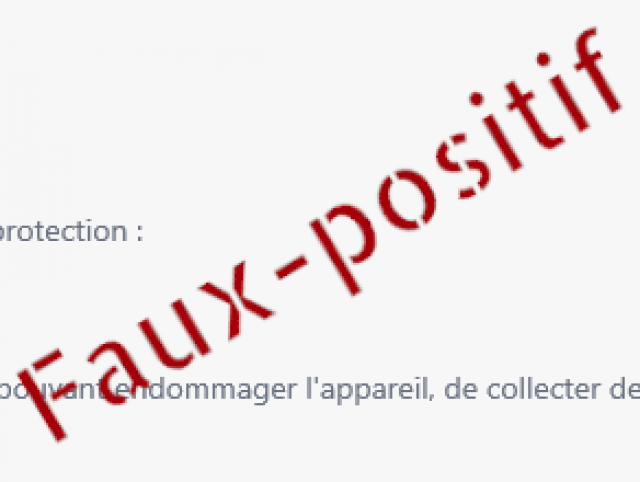 Faux Positif BitDefender